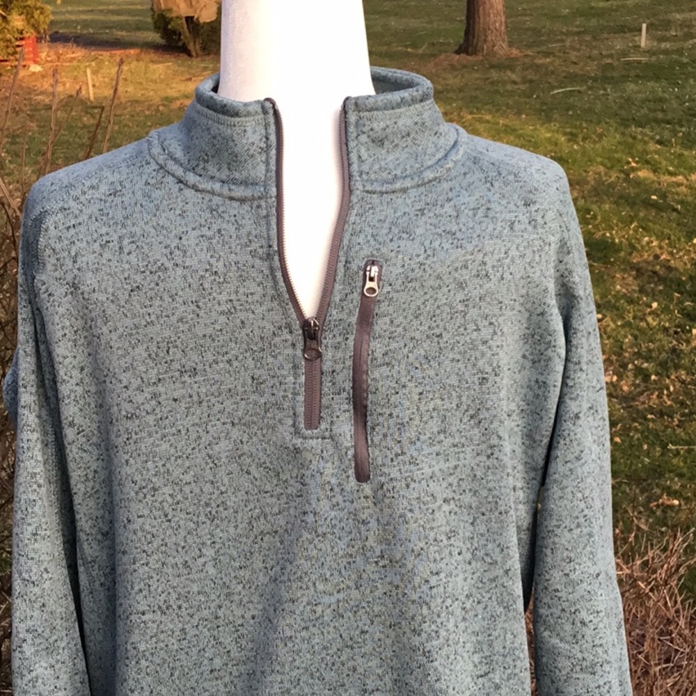 Light teal 3/4 zip pullover - Picture 2 of 8